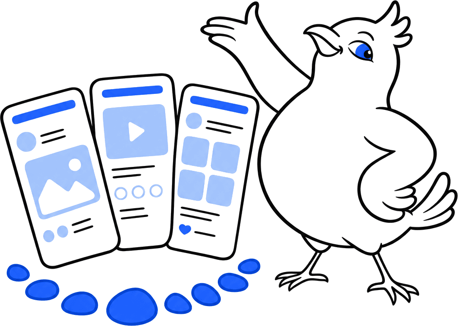 The Storeboard bowerbird proudly presenting a fanned display of app screenshots